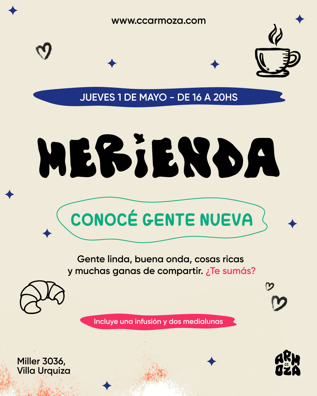 Merienda para conocer gente nueva!