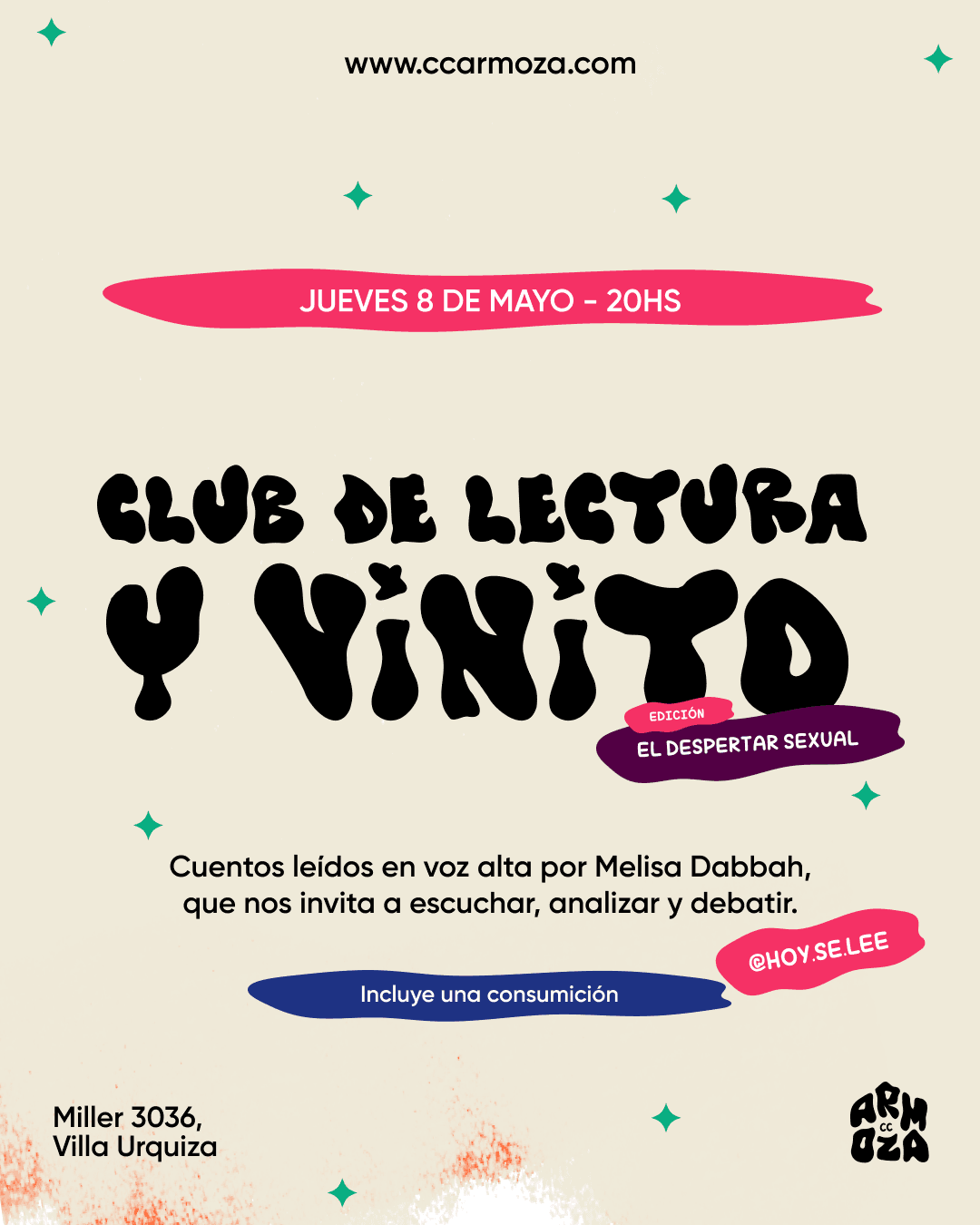 Club de Lectura y vinito: edición el despertar sexual