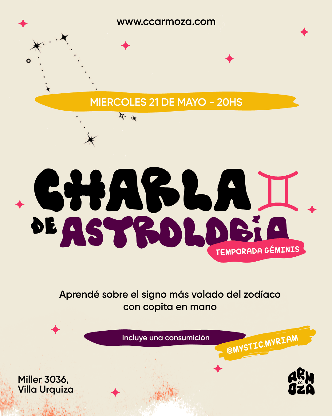 Charla de Astrologia: temporada Géminis!