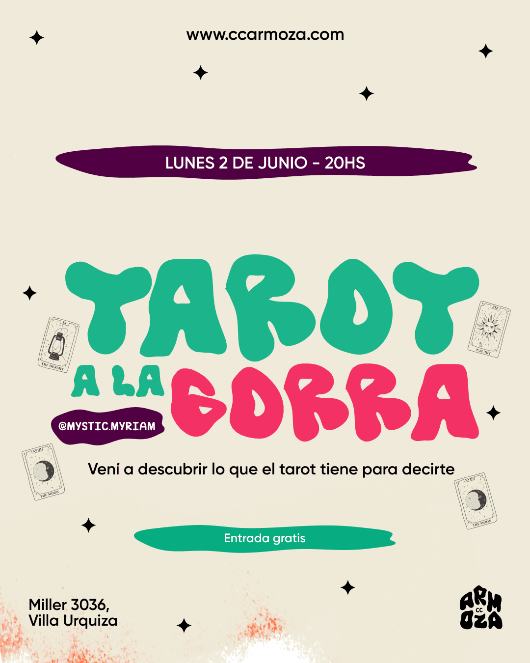 Tarot a la gorra  ¡CON ENTRADA GRATIS!