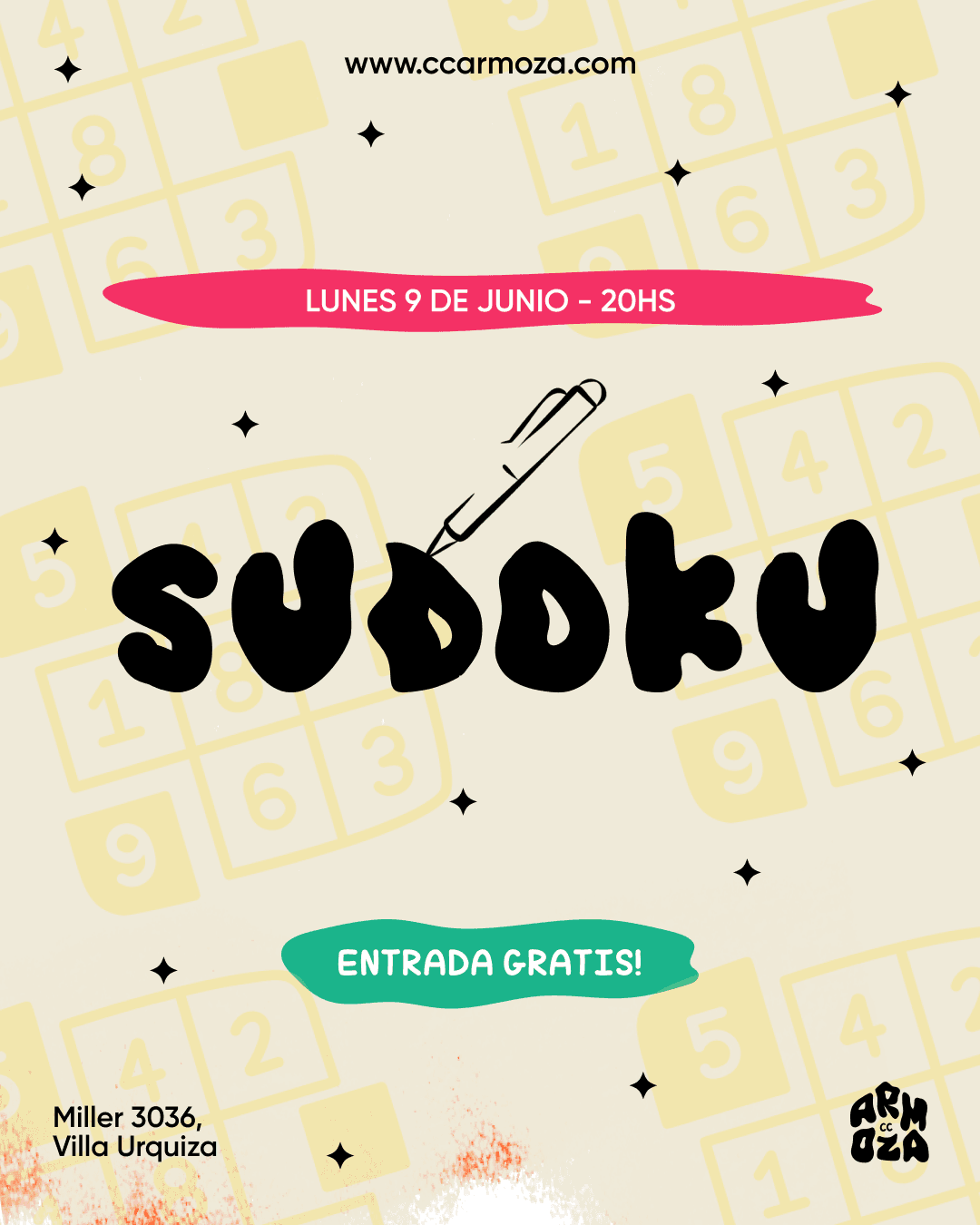Sudoku: ¡con entrada GRATIS!
