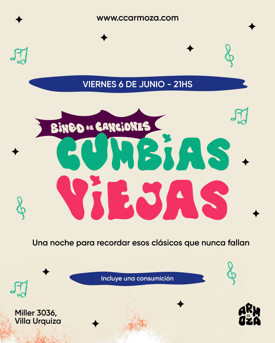 Bingo de Canciones: Cumbias viejas!