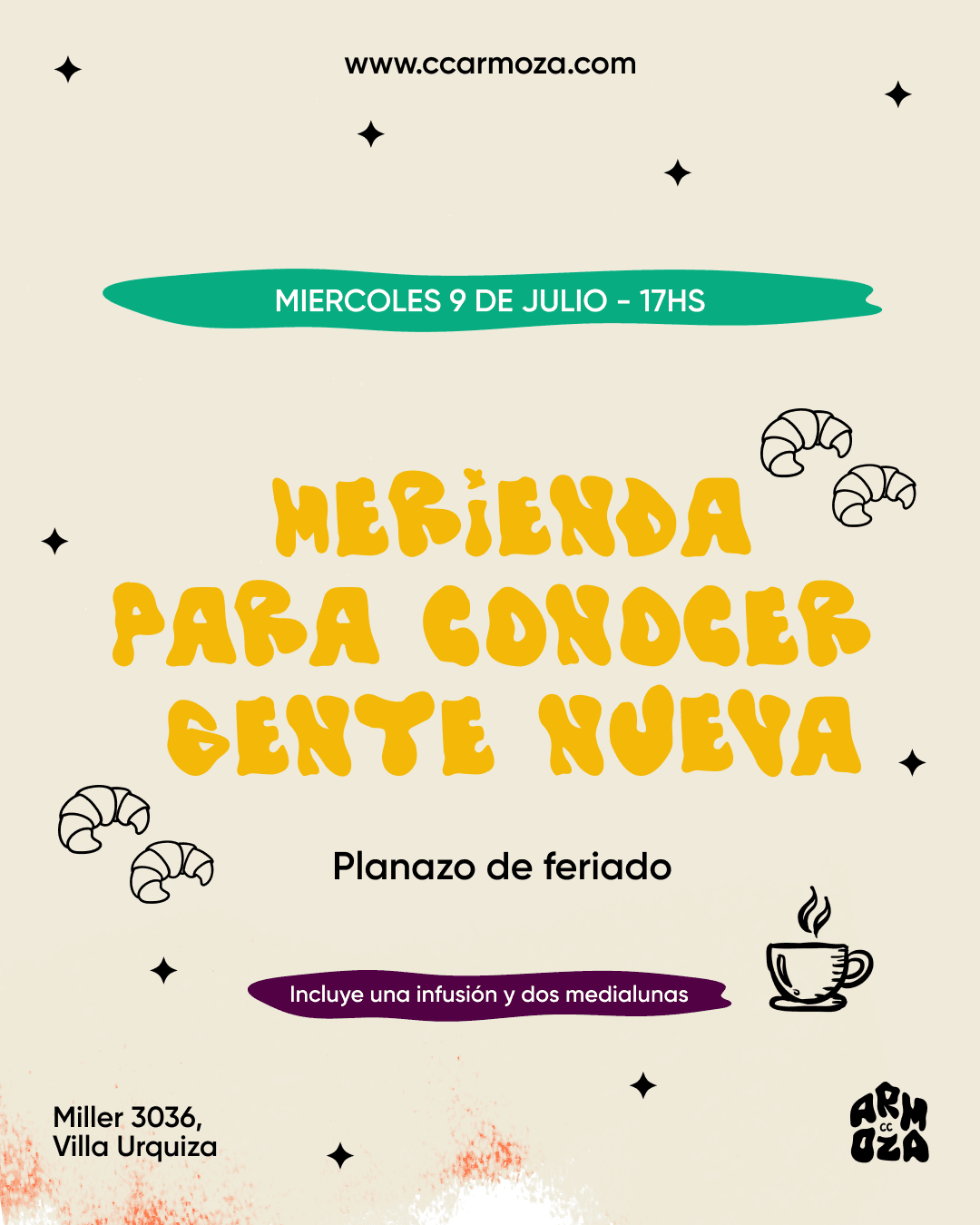 Merienda para conocer gente nueva