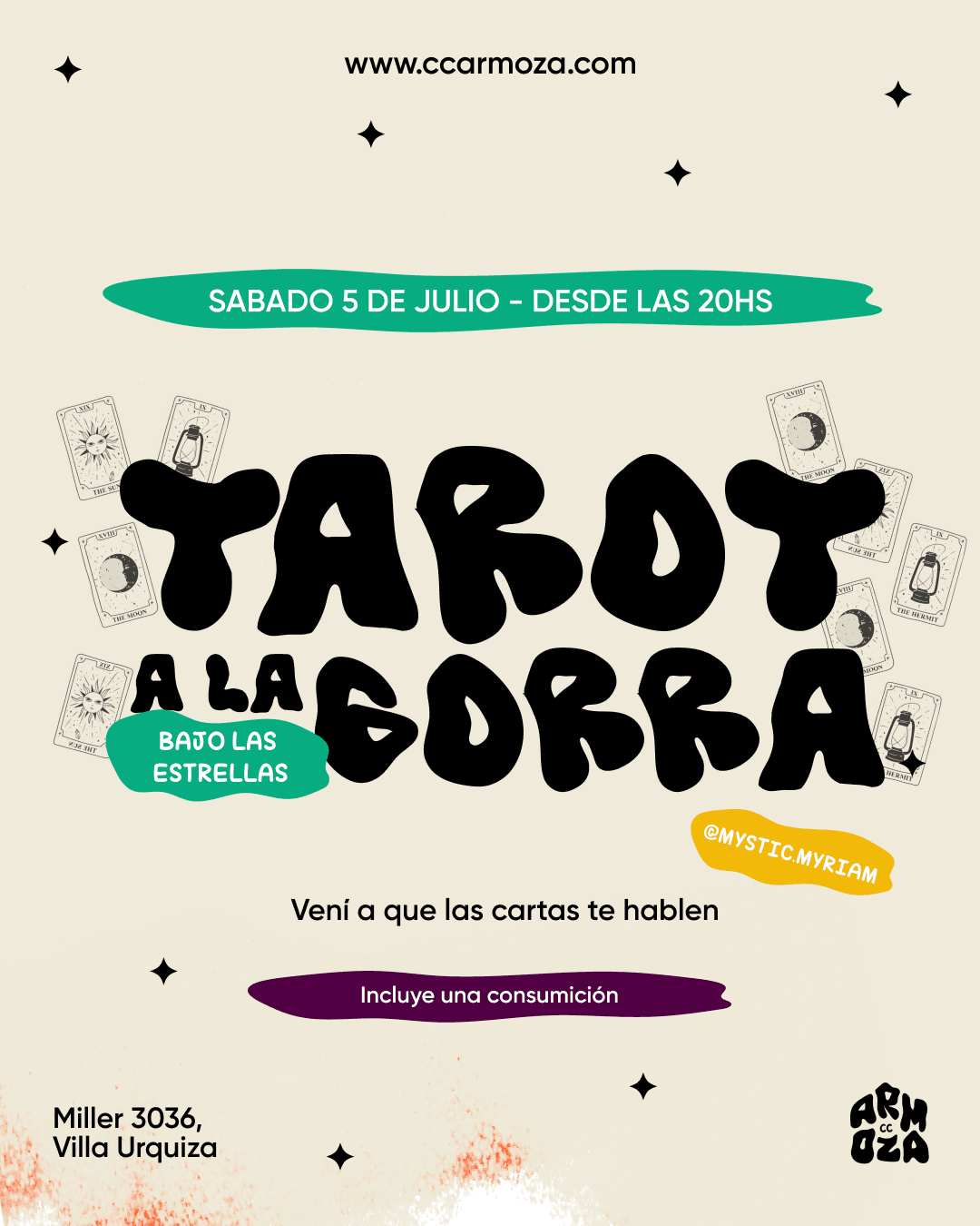Tarot a la gorra: en la terraza