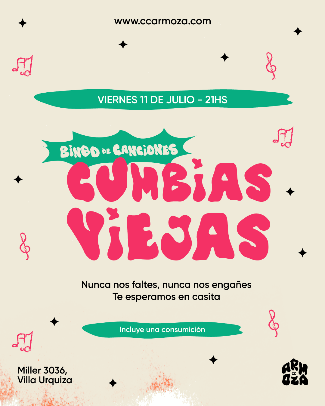 Bingo de Canciones: Cumbias Viejas!