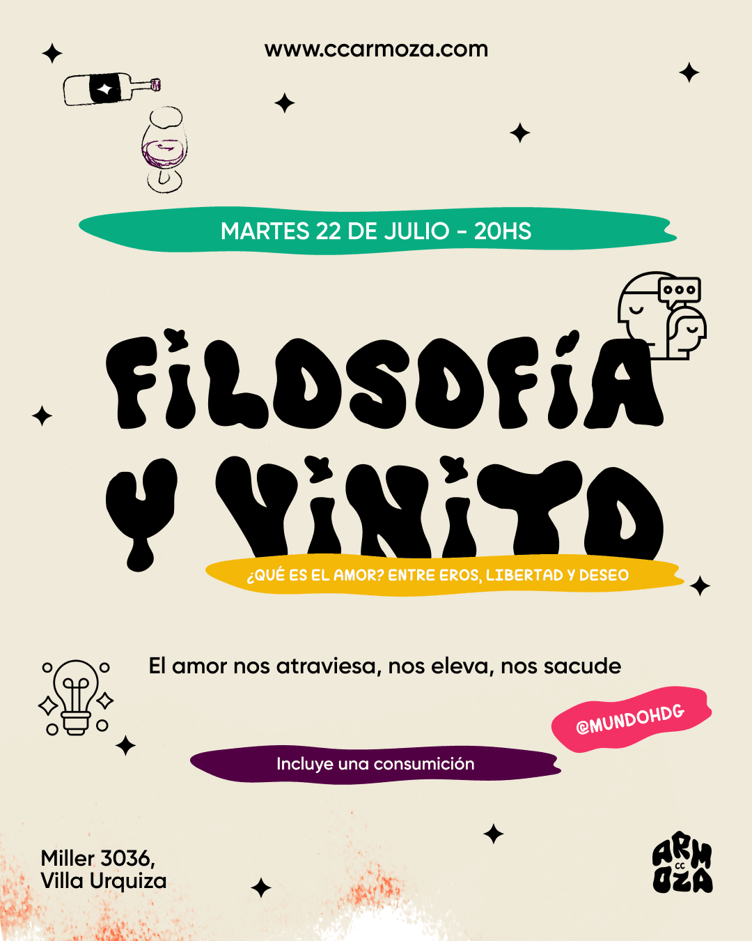 Filosofía y vinito: ¿Qué es el amor? Entre eros, libertad y deseo