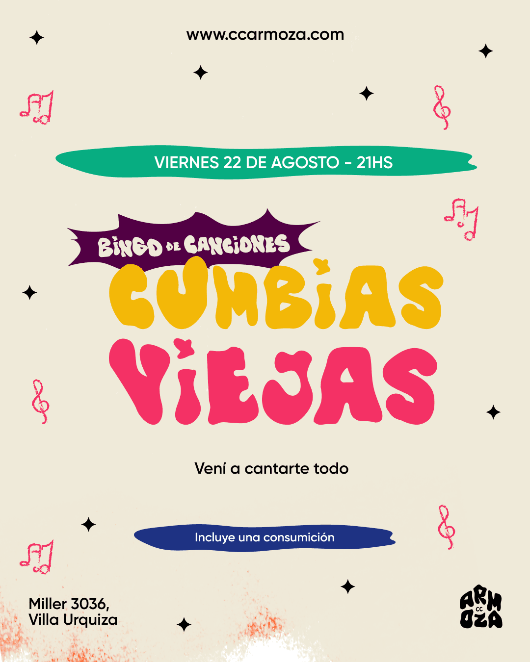 Bingo de Canciones: Cumbias viejas!