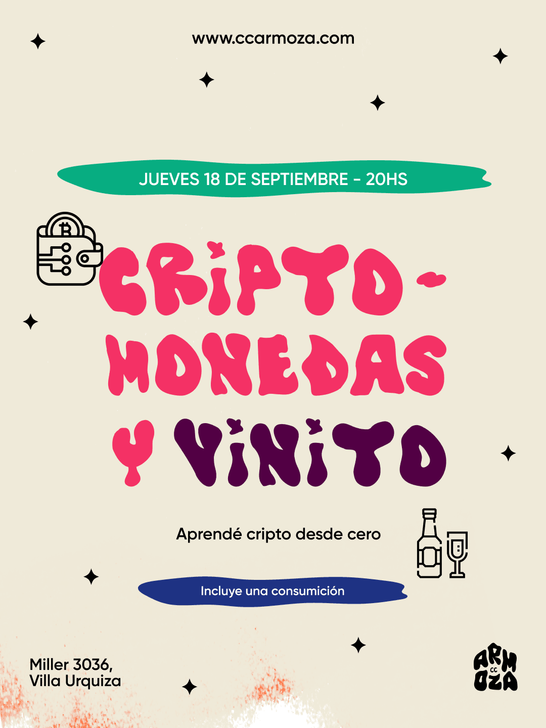 Criptomonedas y Vinito: Aprendé cripto desde cero