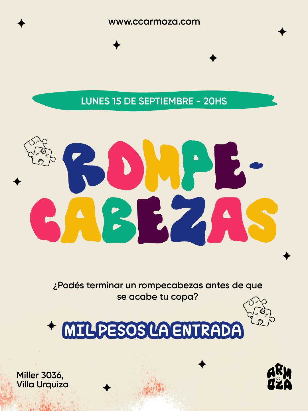Rompecabezas a MIL PESOS LA ENTRADA!