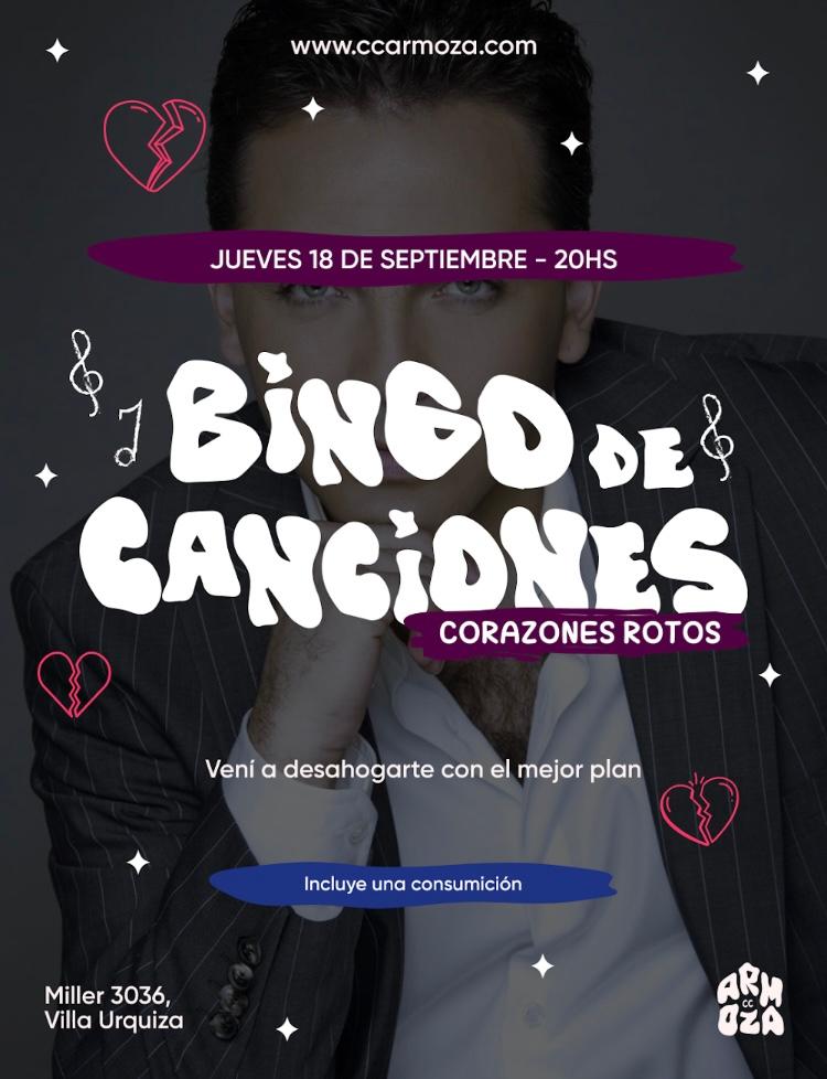 Bingo de Canciones: Corazones Rotos