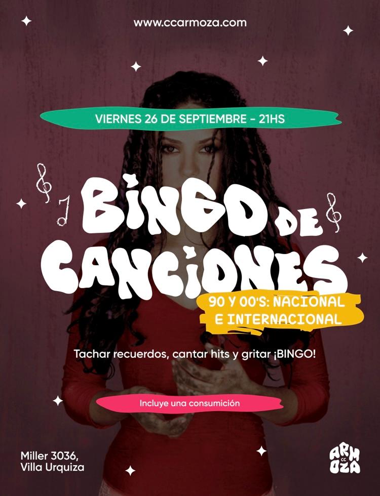Bingo de Canciones: 90 y 00's