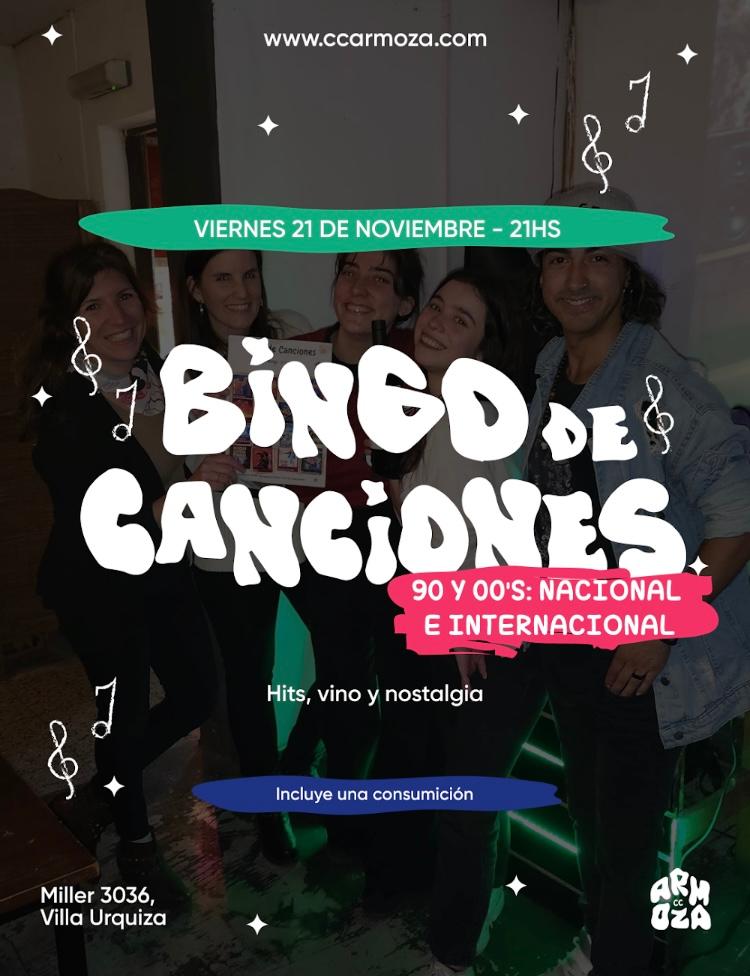 Bingo de Canciones 90 y 00's