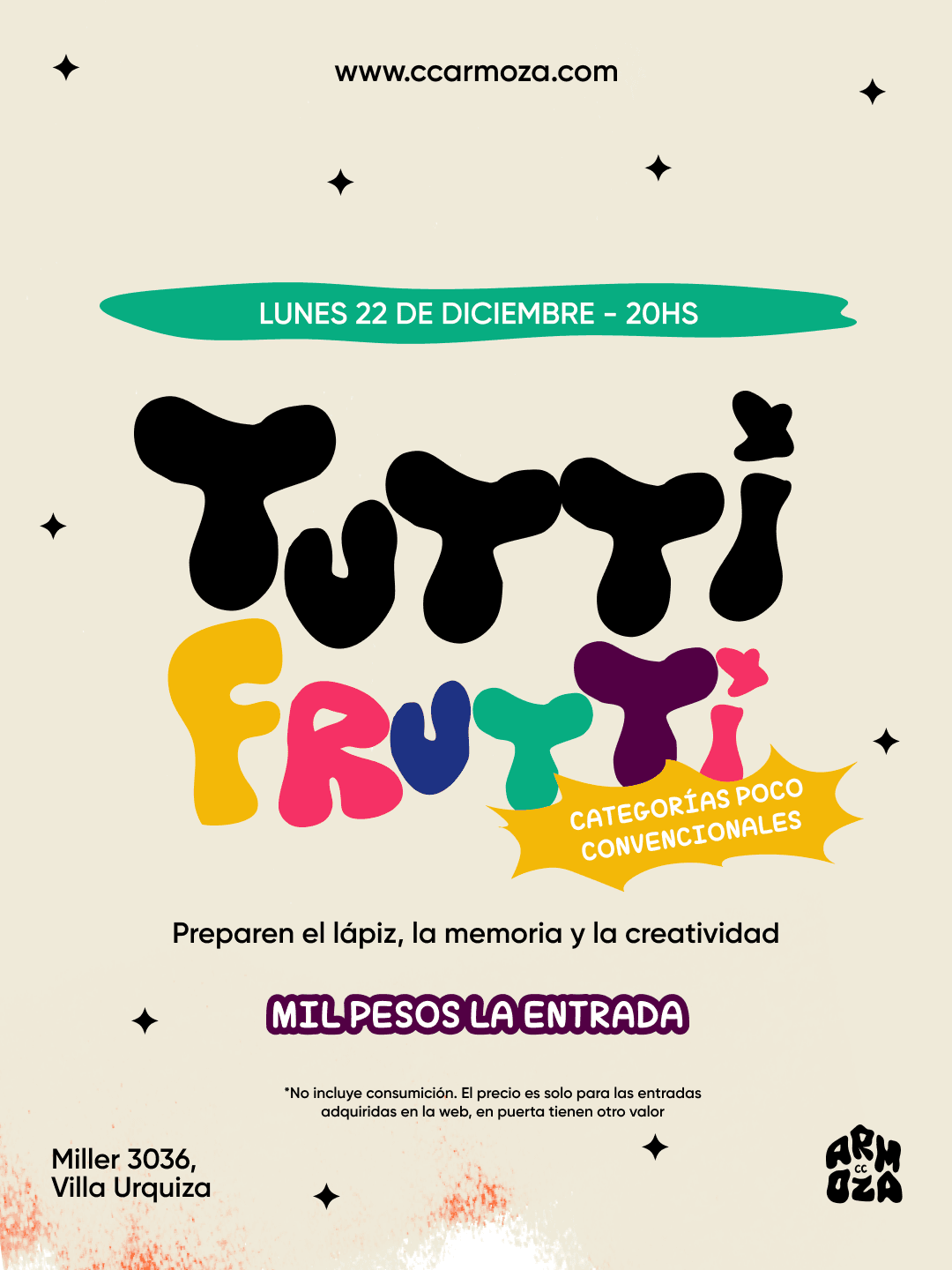 Tutti frutti: a MIL PESOS!
